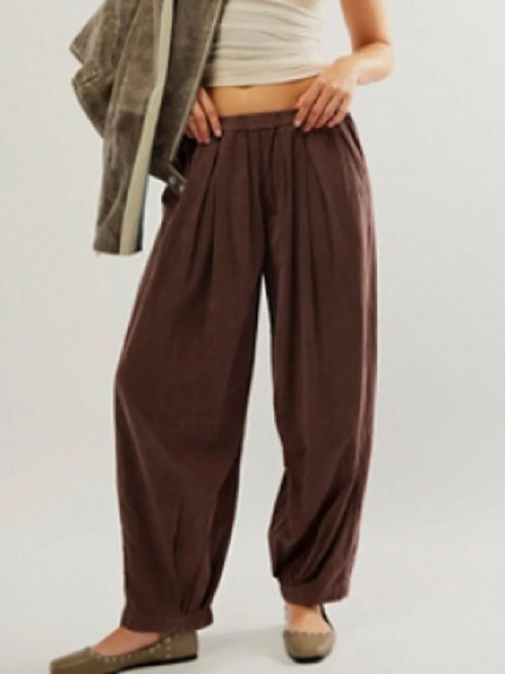 Free People Brown To the Sky Parachute Pants
